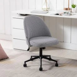 Duhome Elegant Lifestyle Chic Minimalist Desk Chair, Houndstooth-Linen Fabric -Boraam Industries Shop 4191944a00efec2c 4332 w800 h800 b0 p0