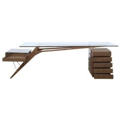 Kardiel Midcentury Modern 1949 Protractor Wood And Glass Desk, Walnut -Boraam Industries Shop 426134ac0c6c9cc0 2225 w800 h800 b1 p0