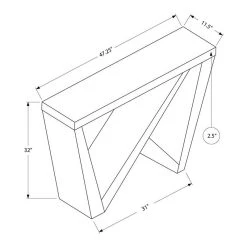 Monarch Specialties Accent Table, Console, Entryway, Narrow, Sofa, Bedroom, Laminate, Grey -Boraam Industries Shop 42c1fab70c1aae08 3924 w800 h800 b1 p0