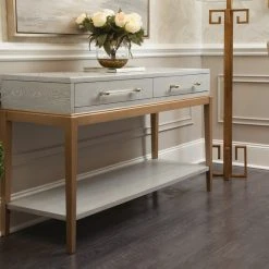 BASSETT MIRROR CO. Perrine Wood Console Table In Soft Graphite Gray -Boraam Industries Shop 42d109500deecb75 9548 w800 h800 b0 p0