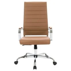 LeisureMod Benmar High-Back Mid Century Modern Leather Office Chair, Brown -Boraam Industries Shop 42f15f5102cc73d7 3328 w800 h800 b1 p0