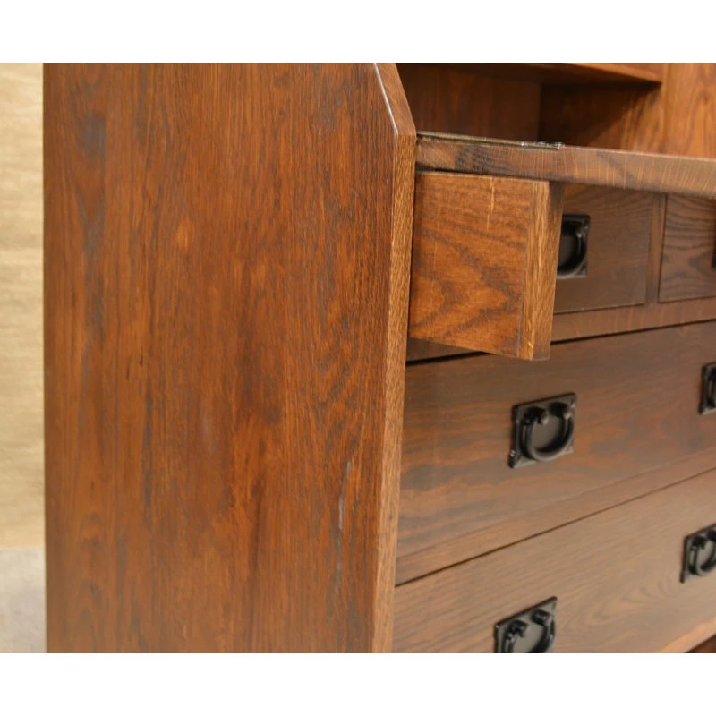 Crafters And Weavers Mission Oak Secretary Desk 7 Crafters And Weavers Mission Oak Secretary Desk - Image 5