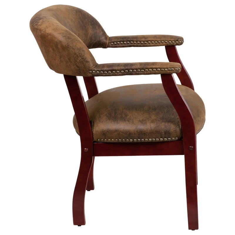 Flash Furniture Side Chair, Bomber Jacket Brown 4 Flash Furniture Side Chair, Bomber Jacket Brown - Image 2