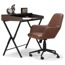 Simpli Home Ltd. Goodwin Swivel Adjustable Executive Computer Office Chair In Distressed Cognac -Boraam Industries Shop 44c1c6710d3f178d 0461 w800 h800 b1 p0