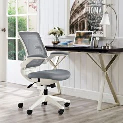 LexMod Edge Mid Back White Base Office Chair, Gray 16 LexMod Edge Mid Back White Base Office Chair, Gray -Boraam Industries Shop 4511ab1500cd3230 0395 w800 h800 b0 p0