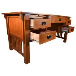 Crafters And Weavers Mission Solid Quarter Sawn Oak Desk, Library Table With 5-Drawers -Boraam Industries Shop 45e1a8670b689dcc 9239 w800 h800 b1 p0
