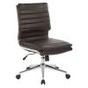 Office Star Products Armless Mid Back Manager's Faux Leather Chair In Espresso With Chrome Base -Boraam Industries Shop 46111cfa0149642c 9194 w800 h800 b1 p0