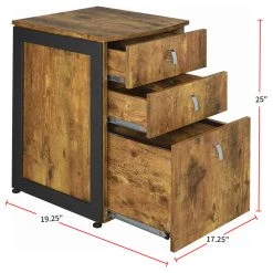 Simple Relax 3-Drawer File Cabinet, Antique Nutmeg -Boraam Industries Shop 46d10b5b01bc008c 9988 w800 h800 b1 p0
