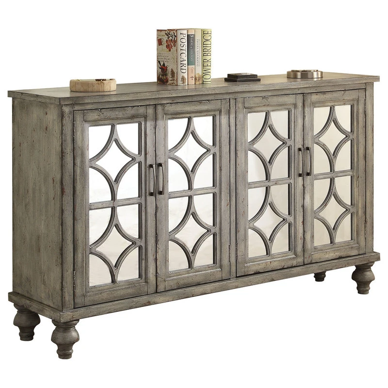 Acme Furniture Velika Console Table, Weathered Gray 3 Acme Furniture Velika Console Table, Weathered Gray