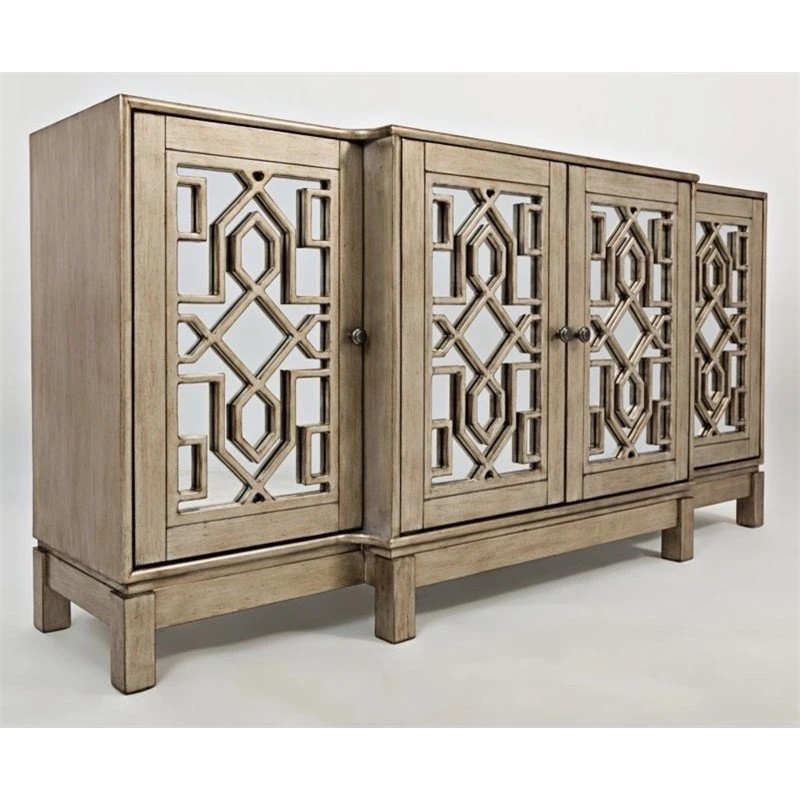 Jofran Casa Bella 70" Mirrored Console- Vintage Silver 5 Jofran Casa Bella 70" Mirrored Console- Vintage Silver - Image 3