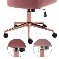 Duhome Elegant Lifestyle Sloped Arms Velvet Computer Desk Chair, Pink -Boraam Industries Shop 4811ea9e00471e82 3982 w800 h800 b0 p0