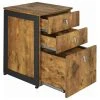 Simple Relax 3-Drawer File Cabinet, Antique Nutmeg