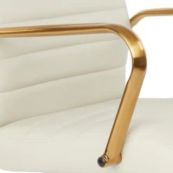 Office Star Products Mid-Back Faux Leather Chair With Gold Arms And Base, Cream -Boraam Industries Shop 4ad1d4760b6cd0aa 2117 w800 h800 b0 p0