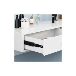 HOMARY Black Floating Desk Mounted Writing Desk With Drawers Side Cabinet Included, White, Without Side Cabinet -Boraam Industries Shop 4b91c7f90128c38e 3912 w800 h800 b0 p0