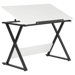 Offex Axiom Drawing Table, Charcoal/White