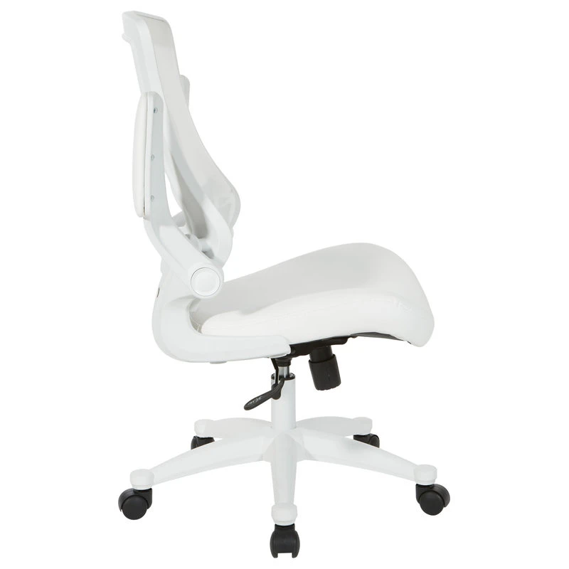 Office Star Products White Screen Back Manager's Chair, Linen Stone Fabric, White 7 Office Star Products White Screen Back Manager's Chair, Linen Stone Fabric, White - Image 6