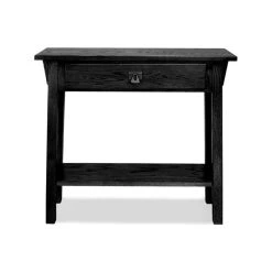 Leick Home Leick Furniture Wood Mission Console Table In Slate Black