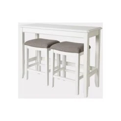 New Ridge Home Goods Traditional Wood Sofa Table With Two Stools In White -Boraam Industries Shop 5171aeee00542dd8 8261 w800 h800 b1 p0