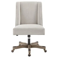 Linon Home Decor Products Linon Draper Upholstered Swivel Office Chair In Natural Linen -Boraam Industries Shop 51913d960fd06562 7526 w800 h800 b1 p0