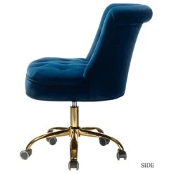Karat Home Swivel Upholstered Task Chair With Tufted Back, Navy -Boraam Industries Shop 522148330059237e 1699 w800 h800 b1 p0