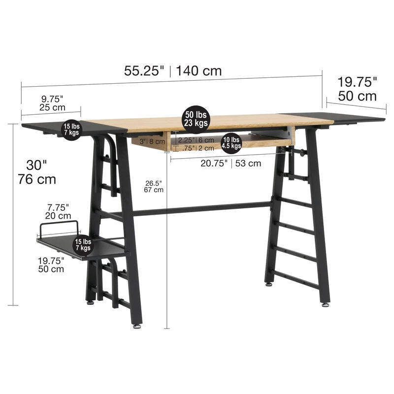 Studio Designs Ashwood Convertible Desk, Ashwood And Graphite 12 Studio Designs Ashwood Convertible Desk, Ashwood And Graphite - Image 10