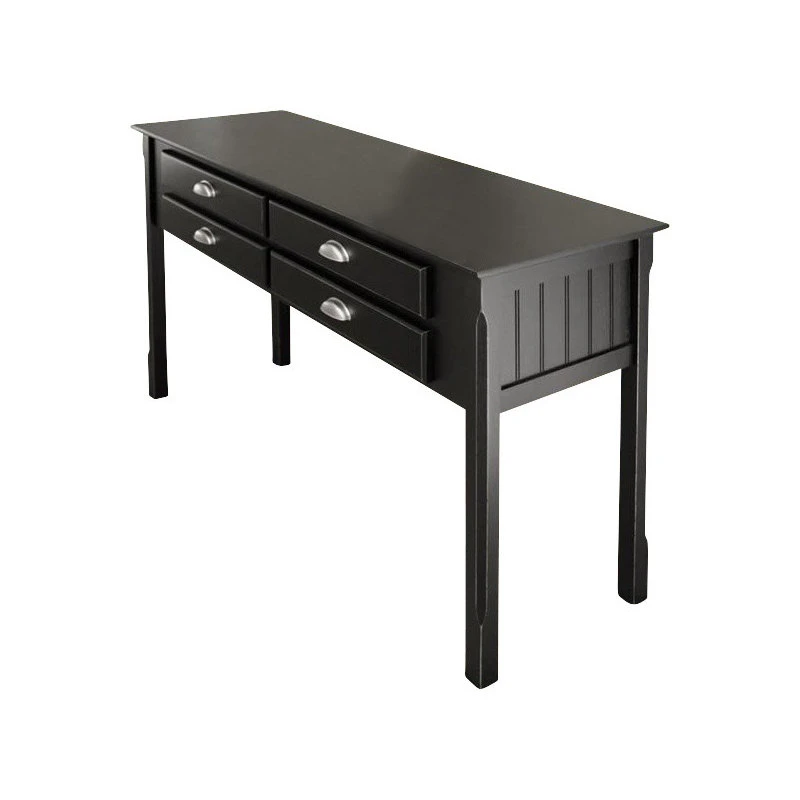 Winsome Timber Solid Wood Console/Sofa Table In Black 3 Winsome Timber Solid Wood Console/Sofa Table In Black