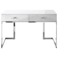 Nicole Miller Moku Desk, 2 Drawers, White And Chrome 15 Nicole Miller Moku Desk, 2 Drawers, White And Chrome -Boraam Industries Shop 52a13d690e9f694b 8289 w800 h800 b1 p0