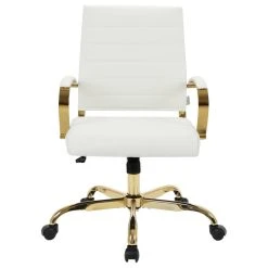 LeisureMod Benmar Home Leather Office Chair With Gold Frame, White -Boraam Industries Shop 52d115110fea52c8 3293 w800 h800 b1 p0