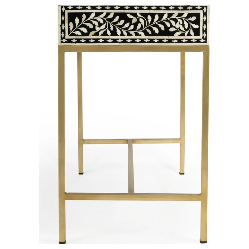 Butler Specialty Company Butler Perilla Black And White Bone Inlay Writing Desk 8 Butler Specialty Company Butler Perilla Black And White Bone Inlay Writing Desk - Image 6