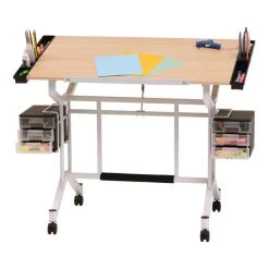 Offex Home Office Pro Craft Station, White/Maple, UPS Box -Boraam Industries Shop 553156b309c8d1a5 9319 w800 h800 b1 p0