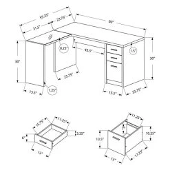 Monarch Computer Desk Home Office Corner L Shape Work Laptop Laminate White 7 Monarch Computer Desk Home Office Corner L Shape Work Laptop Laminate White -Boraam Industries Shop 55c1f4d400e73b69 6085 w800 h800 b1 p0