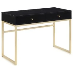 Belleze 42" Home Office Writing Computer Desk Console Table, Black