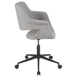 LumiSource Vintage Flair Office Chair, Gray With Black Metal Base -Boraam Industries Shop 567159bf0b842bf0 9159 w800 h800 b1 p0