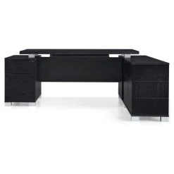 Zuri Furniture 79” Ford Black Oak Wood Desk Right Return Letter/Legal Filing Drawers/Storage -Boraam Industries Shop 56718c4d0aba98d5 8289 w800 h800 b1 p0