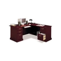 Bush Business Furniture Bush Furniture Saratoga L Shaped Computer Desk In Harvest Cherry