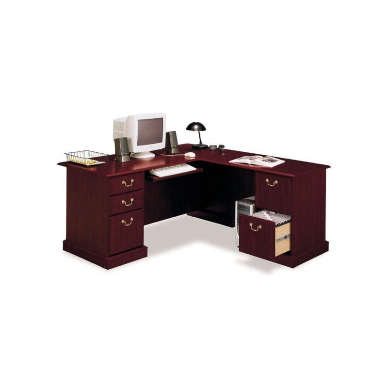 Bush Business Furniture Bush Furniture Saratoga L Shaped Computer Desk In Harvest Cherry 3 Bush Business Furniture Bush Furniture Saratoga L Shaped Computer Desk In Harvest Cherry