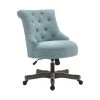 Linon Home Decor Products Linon Sinclair Wood Upholstered Office Chair In Light Blue