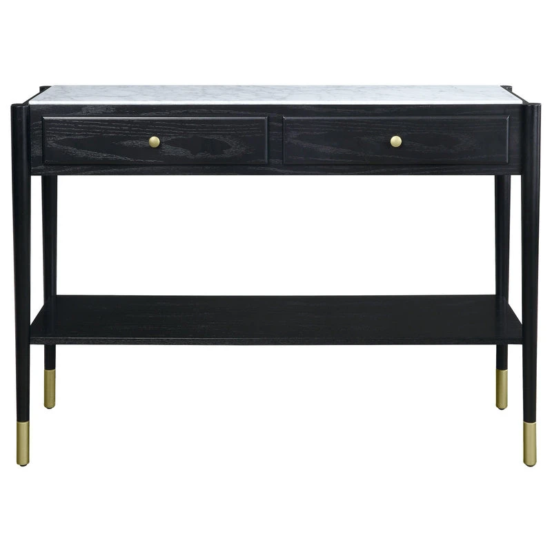 Acme Furniture Atalia Sofa Table, Marble And Black 3 Acme Furniture Atalia Sofa Table, Marble And Black