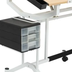 Studio Designs Home Office Pro Craft Station Table, White, Maple, Ups Box -Boraam Industries Shop 5801c3ed0c019f0b 4833 w800 h800 b0 p0