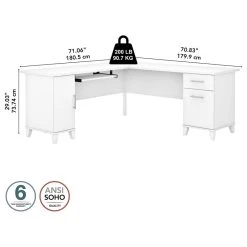 Bush Industries Somerset 72W L Shaped Desk With Storage, White 14 Bush Industries Somerset 72W L Shaped Desk With Storage, White -Boraam Industries Shop 58a199060f1728d5 3389 w800 h800 b1 p0