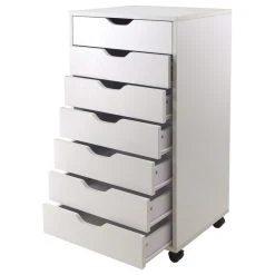 Winsome Halifax Cabinet For Closet/Office, 7-Drawer, White