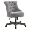 Linon Home Decor Products Linon Sinclair Wood Upholstered Office Chair In Light Gray