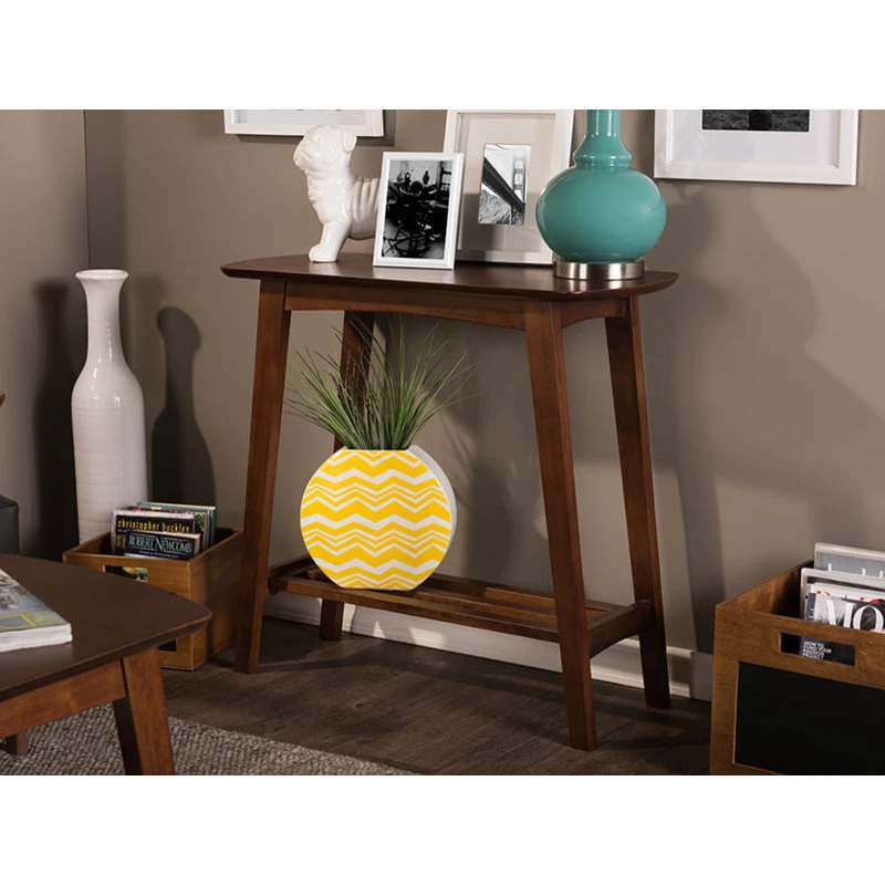 Baxton Studio Sacramento Console Table, Walnut Dark Brown 7 Baxton Studio Sacramento Console Table, Walnut Dark Brown - Image 5