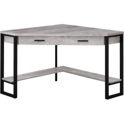 Monarch Computer Desk Home Office Corner 42"L Work Laptop Metal Grey