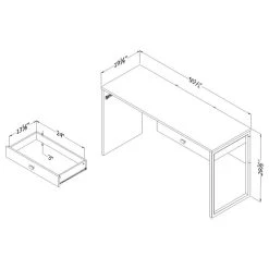 South Shore Furniture South Shore Interface Desk With 2 Drawers, Pure White -Boraam Industries Shop 5bf106af0923633e 1867 w800 h800 b1 p0