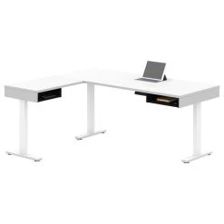 Bestar Pro-Vega L Shaped Adjustable Standing Desk In White And Black 8 Bestar Pro-Vega L Shaped Adjustable Standing Desk In White And Black -Boraam Industries Shop 5c81b5d80e55d4a3 0438 w800 h800 b1 p0