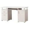 Coaster Home Furnishings Coaster White Computer Desk With 2-Drawer And Cabinet, White -Boraam Industries Shop 5ce1d0730734edb7 6749 w800 h800 b1 p0