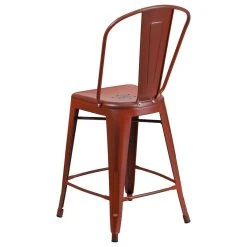 Decor Love Set Of 4 Contemporary Counter Stool, Comfortable Ergonomic Back, Distressed Red -Boraam Industries Shop 5d21b4da00355edd 6226 w800 h800 b1 p0