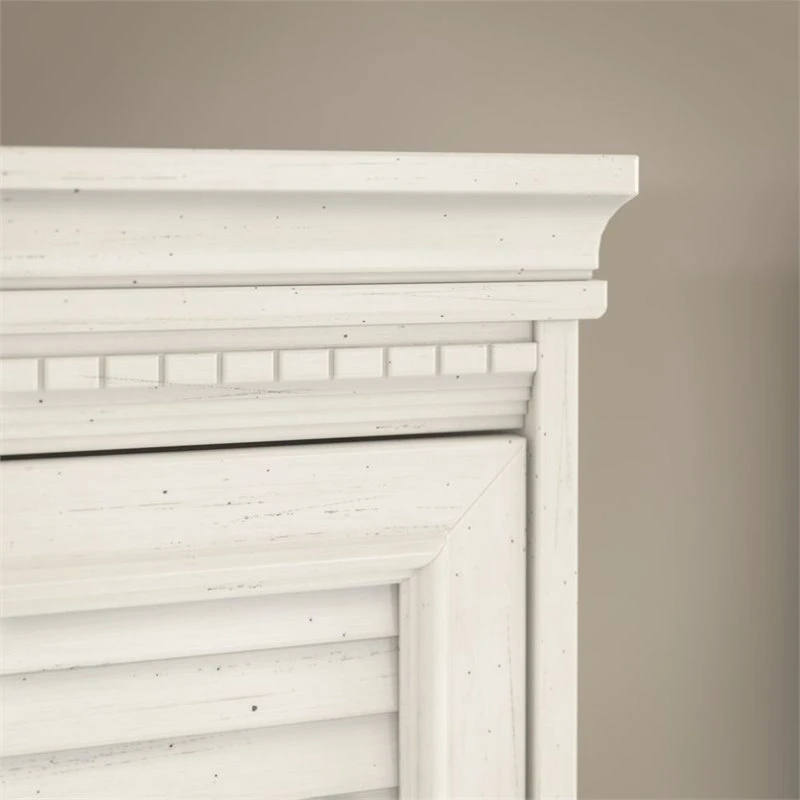 Bush Business Furniture Fairview L Shaped Desk 4 Pc Set With Storage In Antique White - Engineered Wood 7 Bush Business Furniture Fairview L Shaped Desk 4 Pc Set With Storage In Antique White - Engineered Wood - Image 5