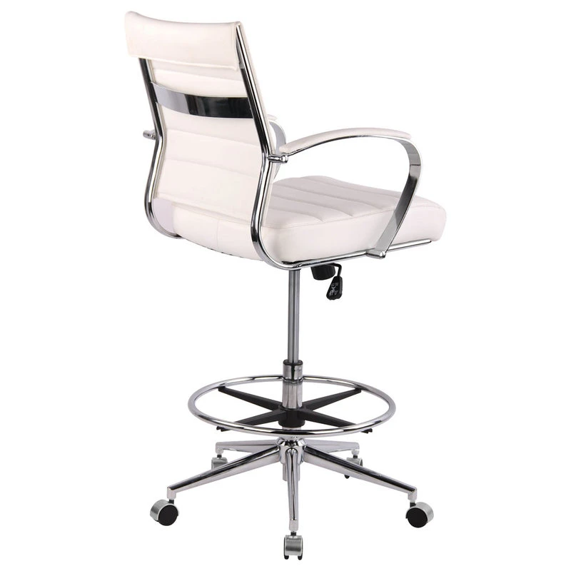 Poly & Bark Poly And Bark Tremaine Drafting Chair, White 6 Poly & Bark Poly And Bark Tremaine Drafting Chair, White - Image 4